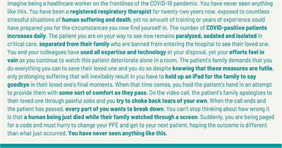 Healthcare Workers and COVID-19-Related Moral Injury: An Interpersonally-Focused Approach Informed by PTSD